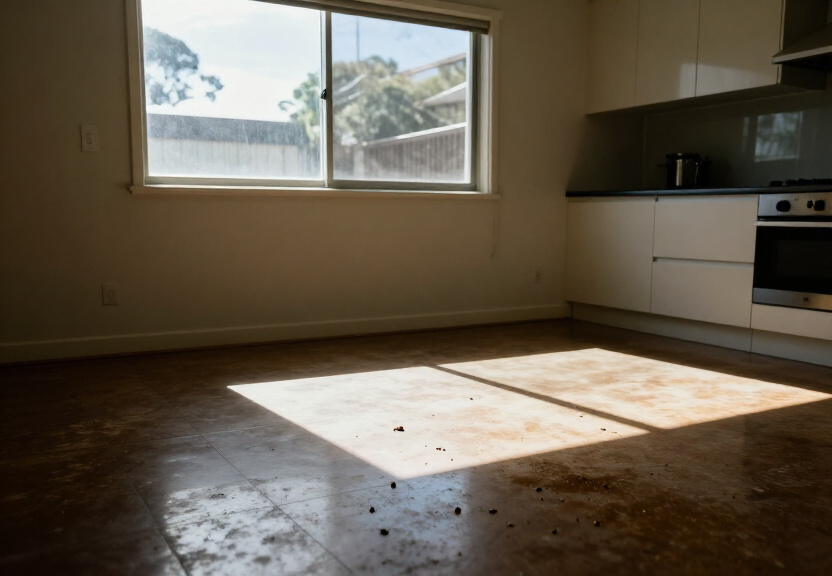 Rodent infestation in a Werrington Downs garage before treatment