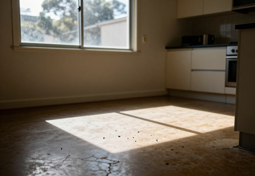 Cockroach infestation in a Werrington Downs kitchen before treatment